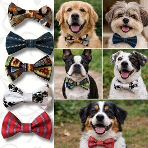 Handmade Bow Tie – Stylish & Unique 🐾 lot of 5 bows